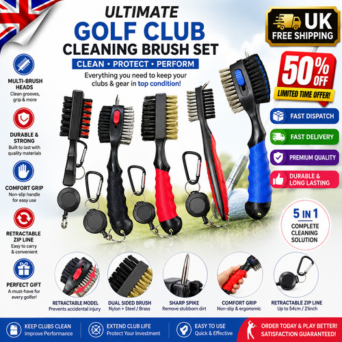Golf club brush cleaner kit - brush,